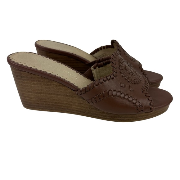 Jack Rogers Thompson Wedge Mocha Brown Size 7
